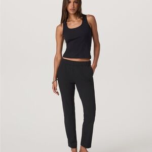 VUORI The Miles Ankle Pants Elastic Waist Trousers Black Size Large